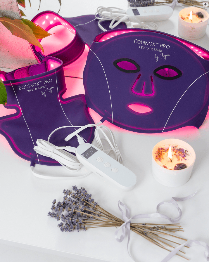 Luyors Equinox Pro LED face and neck mask available at IMpower Wellness in Elora Ontario
